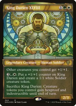 King Darien XLVIII 344 Textured Foil Rare Dominaria United MTG NM - Image 1
