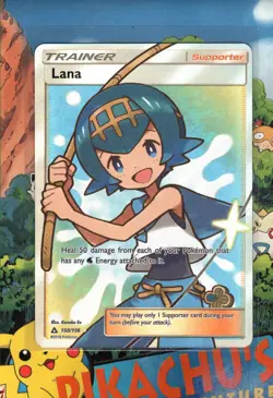 Pokemon TCG Lana (Full Art) 150/156 Sm-Ultra Prism Holo NM/M - Image 1
