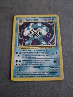 Pokemon TCG Poliwrath Base Set 13/102 Holo Rare MP/HP - Image 1