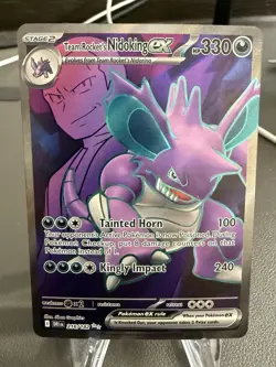 Team Rocket's Nidoking ex ⭐ 216/182 Holo Ultra Rare Destined Rivals Pokemon NM - Image 1