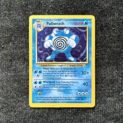 Poliwrath Unlimited Holo Rare Pokemon TCG Base Set 13/102 - Image 1