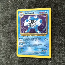 Poliwrath Unlimited Holo Rare Pokemon TCG Base Set 13/102 - Image 2