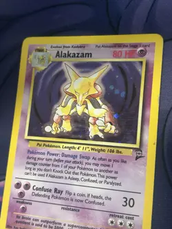Pokemon Alakazam 1/130 Base Set 2 Holo Rare Stage 2 80 HP English - Image 2