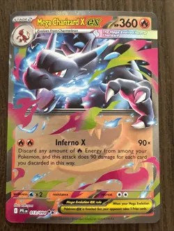Pokemon TCG Mega Charizard X Ex 13/094 Phantasmal Flames - NM - Image 1