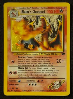 Unlimited Blaine's Charizard - Gym Challenge Holo - #2/132 - Vintage Pokemon - Image 1
