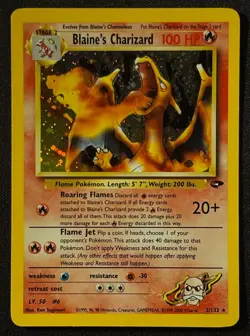 Unlimited Blaine's Charizard - Gym Challenge Holo - #2/132 - Vintage Pokemon - Image 2