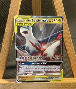 Latias & Latios GX (ULTRA RARE) SM Tag Team Up 113/181 Pokemon Sun And Moon - NM - Image 1
