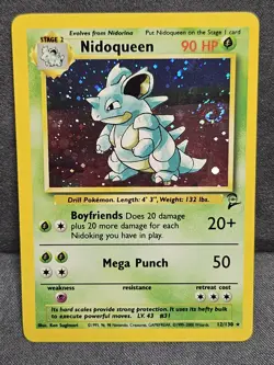 Nidoqueen 🌀SWIRL🌀 12/130 - Pokemon - Base Set 2 - Holo Rare - LP - Image 1