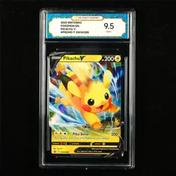 TQG 9.5 MINT+ 2023 Pokemon ENG Pikachu V SWSH285 Promo - Image 1