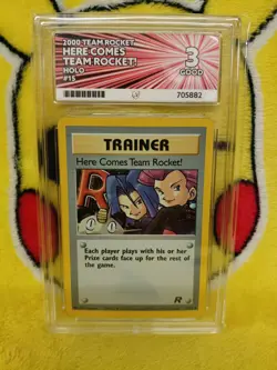 Pokemon Here Comes Team Rocket Set 2000 Holo 15/82 Ace Graded 3 Good - Image 1