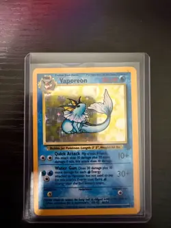 Vaporeon 12/64 Holo Rare | Vintage Pokemon TCG | Jungle Set WotC | LP+ - Image 1