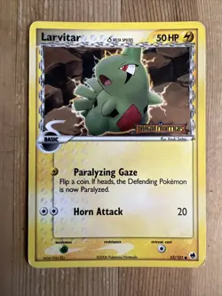 Larvitar (Delta Species) - 52/101 - Reverse Holo Dragon Frontiers Pokemon HP - Image 1