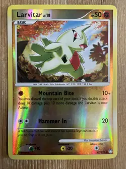 Larvitar - 87/123 - Common - Reverse Holo MP English Pokemon Mysterious Treasure - Image 1