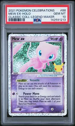 2021 POKEMON CELEBRATIONS CLASSIC COLL #88 MEW EX-HOLO PSA 10 - Image 1