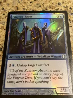 Filigree Sages 44 MTG TCG CARD NM Shards of Alara Foil - Image 1