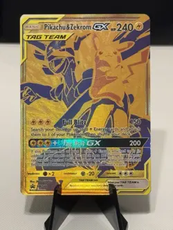 Pokemon TCG Pikachu & Zekrom GX Sun & Moon SM248 Holo Promo Card - Image 1