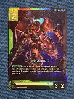 Gundam Card Game Char's Zaku II ST03-006 LR Near Mint/Mint Condition - Image 1