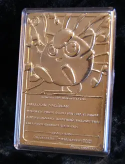 1999 BURGER KING POKEMON 23K GOLD PLATED JIGGLYPUFF TRADING CARD POKEBALL - Image 3