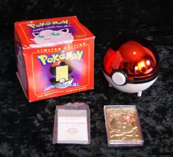1999 BURGER KING POKEMON 23K GOLD PLATED JIGGLYPUFF TRADING CARD POKEBALL - Image 5