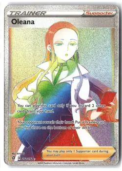 Oleana ⭐ 202/192 Holo Rare Rainbow Rebel Clash 2020 Pokemon NM - Image 1