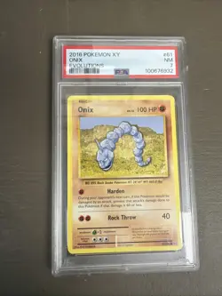 2016 Pokemon XY Evolutions #61 Onix PSA 7 Slab Graded Card - Image 1