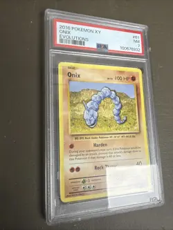 2016 Pokemon XY Evolutions #61 Onix PSA 7 Slab Graded Card - Image 2