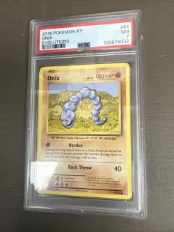 2016 Pokemon XY Evolutions #61 Onix PSA 7 Slab Graded Card - Image 3