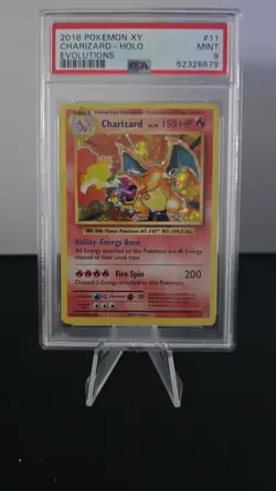 2016 POKEMON XY EVOLUTIONS #11 CHARIZARD-HOLO EVOLUTIONS PSA 9 Mint - Image 1