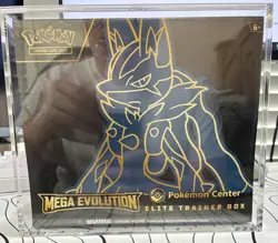 Pokemon Center ETB Mega Evolution Lucario Elite Trainer Box (With Acrylic Case) - Image 1
