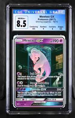 Pokemon Mewtwo GX 78/73 Shining Legends Secret Rare Alternative Art CGC 8.5 - Image 1