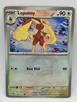 2025 Pokemon TCG LOPUNNY SV Prismatic Evolutions Master Ball Holo 084/131 - Image 1