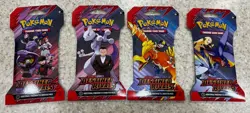 Destined Rivals Sleeved Booster Packs FULL PACK ART SET Pokemon SEALED Set Of 4 - Image 2