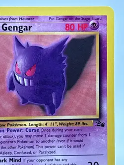 1999 Gengar Pokemon TCG 20/62 Fossil Set Non Holo Rare WOTC - Image 4