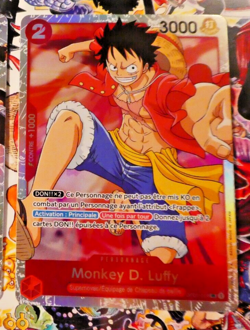 One Piece Francaise Card Game Carte Holo LUFFY OP01-024 SR FR Mint - Image 1