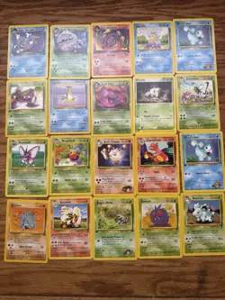 20 Pokemon Cards Including 1st Editions Dark Gyarados And Rare Holo Wheezing - Image 1