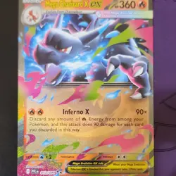 Pokemon Mega Charizard X EX PFLN Holo Card 013/094 English 2025 - Image 2