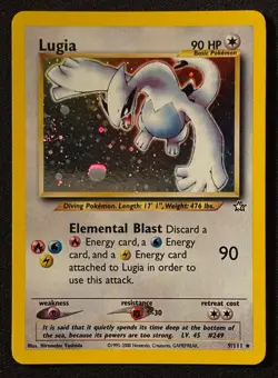 Unlimited Lugia - Neo Genesis - Holo - #9/111 - Vintage Pokemon Card WOTC - Image 1