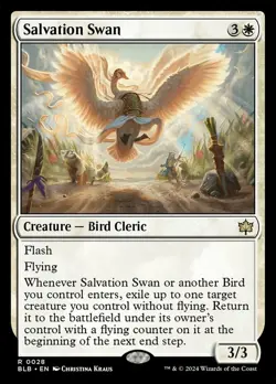1x Salvation Swan - Foil MTG Bloomburrow NM Magic Foil - Image 1