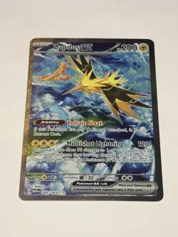 Zapdos ex 202/165 Pokemon TCG Scarlet & Violet 151 Special Illustration Rare NM - Image 1