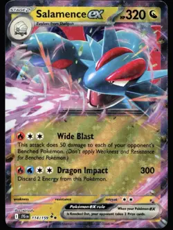 Pokemon Salamence ex - #114/159 Holo SV09: Journey Together NM - Image 1