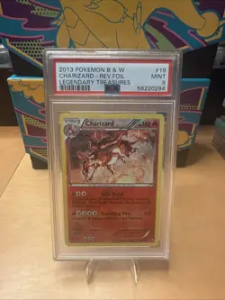 2013 Pokemon Black & White - Charizard Reverse Foil Legendary Treasures PSA 9 - Image 1