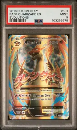 2016 Pokemon XY Evolutions M Charizard EX #101 Full Art PSA 9 - Image 1