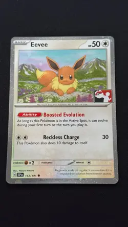 Pokemon TCG - Promo Holo Eevee 143/191 - Play! Prize Pack Series 7 - Image 1