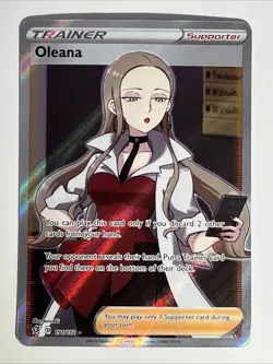 Pokemon TCG Trainer Oleana 191/192 Rebel Clash Full Art NM - Image 1