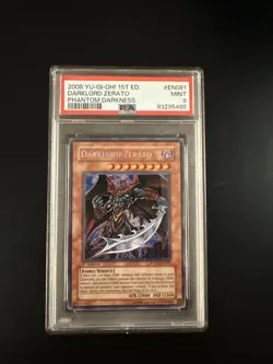 Yugioh PSA9 Darklord Zerato 1st Edition Secret Rare PTDN-EN081 - Image 1