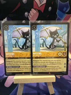 X2 Disneys Lorcana Tcg Archazias Island Mittens Sassy Street Cat 9/204 Rare - Image 1