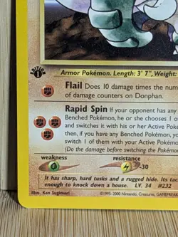 Donphan 2/111 1st Edition Neo Genesis Pokemon Card 2000 Vintage First Edition - Image 2