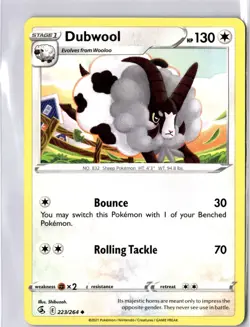 Dubwool 223/264 Regular Uncommon Fusion Strike Pokemon Card NM - Image 1