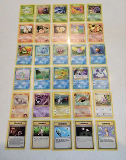 Vintage Pokemon Card Lot of 30 – Base Set Jungle Fossil, Gym, WOTC Most LP/NM - Image 1