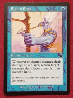 Magic The Gathering URZA'S DESTINY SIGIL OF SLEEP blue card MTG - Image 1